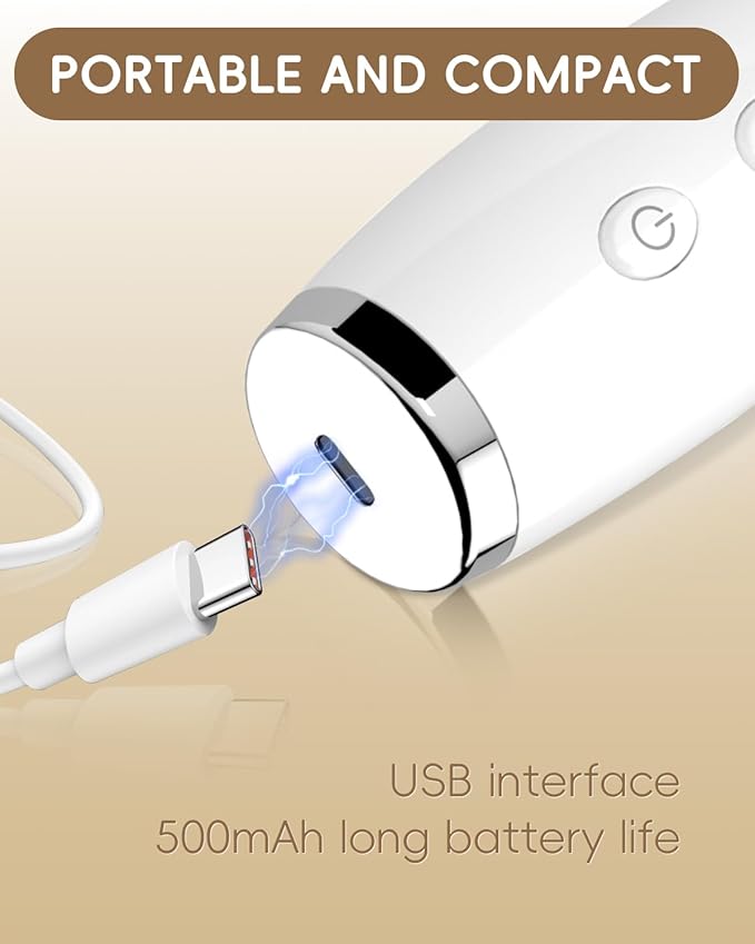 Facial Pore Blackhead Remover Vacuum - Fore Cleaner and Blackhead Extractor with 3 Adjustable Suction Levels - 5 Probes - Pore Vacuum Kit for Women&Men (White)