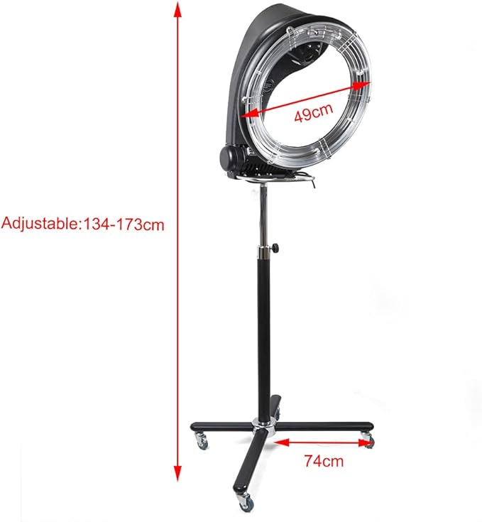 3 in 1 Hair Dryer, Orbiting Infrared Hair Dryer, Halo Roller Ball Hair Color Processor, 850w, For Home and Salon, Black