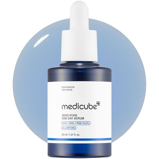 Medicube Zero Pore One-day Serum 1.01 fl.oz - Overnight Resurfacing Serum with Pore Tightening Complex - 15.2% AHA+BHA+PHA & 2% Niacinamide - 10.8% reduction in pore appearance after one day of use