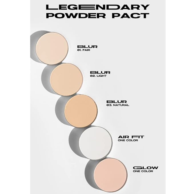 ABOUT TONE Glow Powder Pact 0.28oz - Shining Tone-Up Pressed Powder Compact with Mirror and Puff Natural Peach Pearl Shimmery Blur Finish Face Makeup Setting Finishing Transparent Sebum Control Vegan