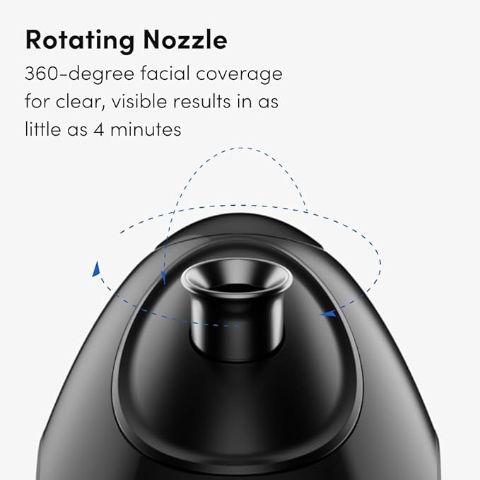 Fancii Nano Ionic Facial Steamer Hot & Cool with Aromatherapy and 6 Spa Settings – 30 Min Steam Time - Professional Home Face Sauna for Moisturizing & Pore Cleansing, Rivo