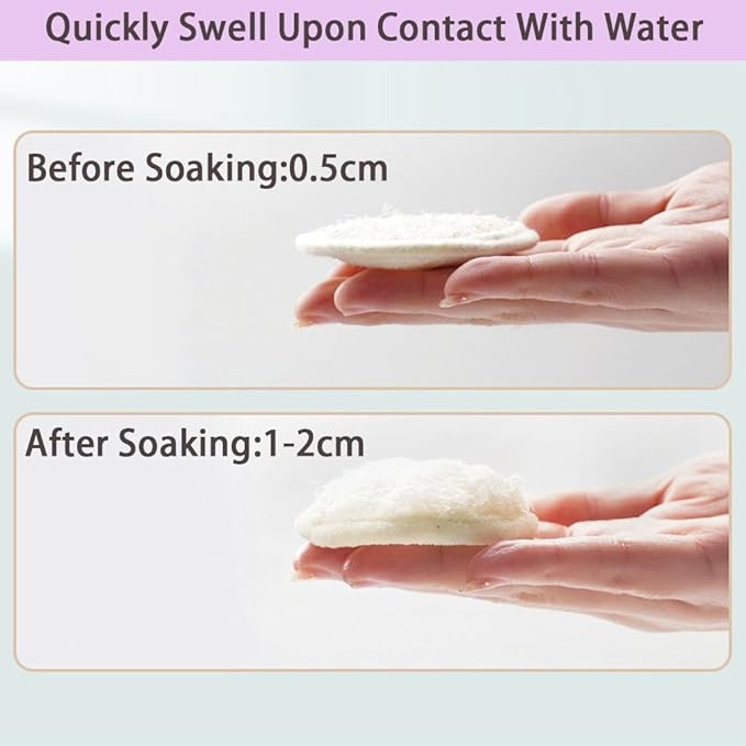 Natural Loofah Exfoliating Face Scrubber,Shower loofah Facial Scrubber exfoliating Pads for Women and Men,Made with Biodegradable Shower loofa Sponge,for Face That Gets You Clean(6 PC)