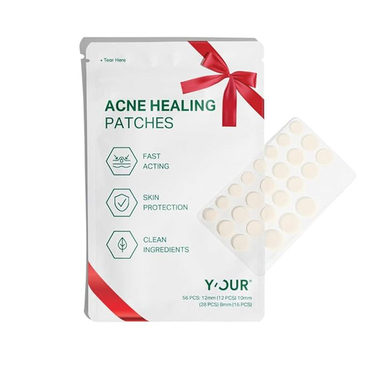 Y’OUR Improving Acne Patches: Ultra-thin Hydrocolloid Pimple Patch for Face; Purifies & Alleviates Stubborn Blemishes, Promotes Healing, Effective Zit Treatment. Made in USA. 56 Count
