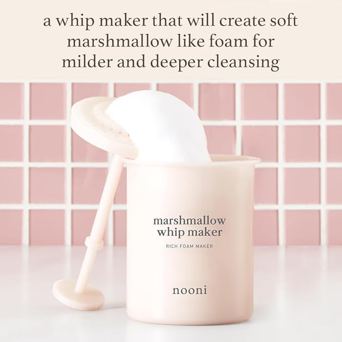 NOONI Cleansing Bubble Foam Maker - Marshmallow Whip Maker | Gentle Deep Cleanser For Skincare, Rich Foam Maker For Face Wash, Gift, Remove Impurities, for All Skin Types