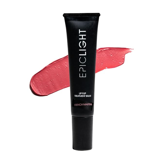 EpicLight Lip Flip Tints Treatment Balm Tube - Lip Balm and Plumper - Peptide Treatment for Lips Volume & Hydration - Plump and Moisturize Lips - Paraben & Sulfate-free, Non-Toxic (French Martini)