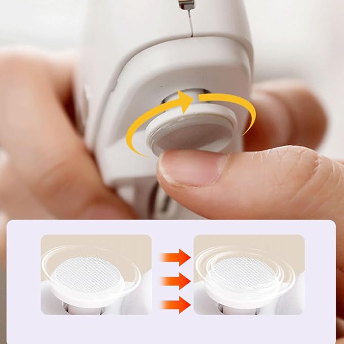 Electric Nail Clipper, 2 in 1 Electric Polishing Automatic Nail Clippers Electric Nail Trimmer with 2 Adjustable Speeds, Nail Trimmer for Seniors, Kids, Adults (Pink)