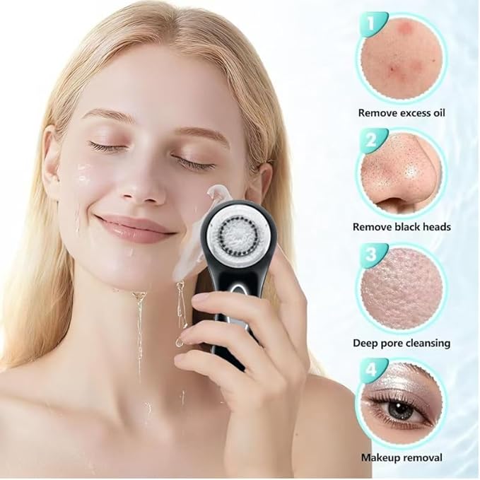 Clarisonic ARIA Sonic Facial Cleansing System, Electric Face Brush (Black)