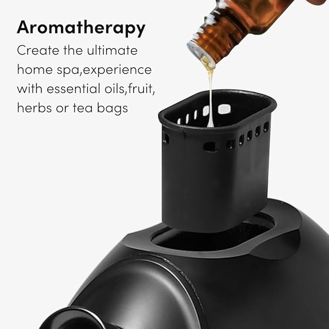 Fancii Nano Ionic Facial Steamer Hot & Cool with Aromatherapy and 6 Spa Settings – 30 Min Steam Time - Professional Home Face Sauna for Moisturizing & Pore Cleansing, Rivo