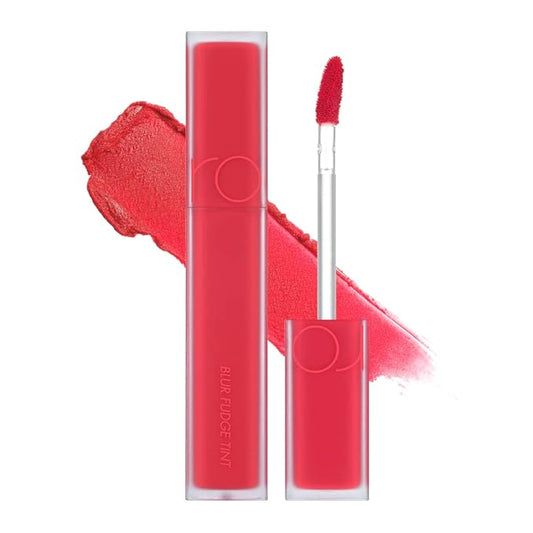 rom&nd Blur Fudge Tint | 10 FUDGE RED | Velvety Matte Lip & Cheek Stain | Non-Drying, Long-Lasting K-Beauty Lip Color 5g
