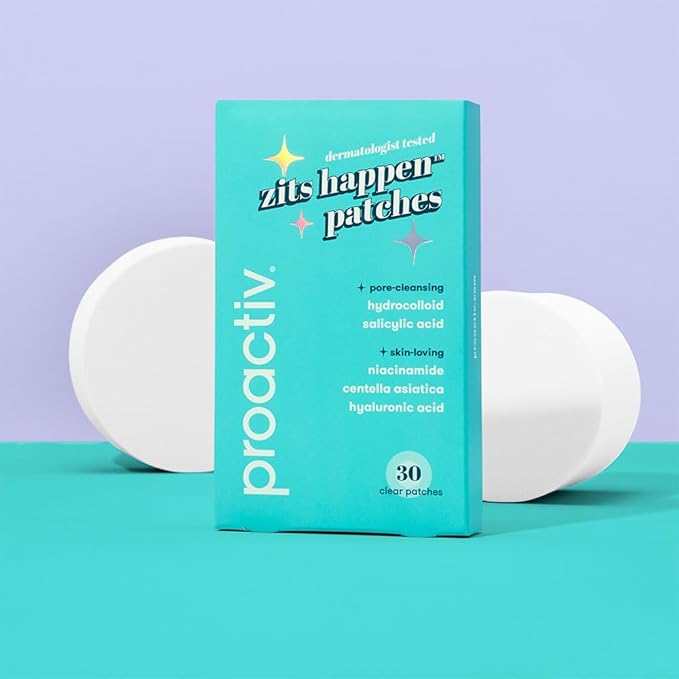 Proactiv Zits Happen® Hydrocolloid Acne Patches- Pimple Patches for Face and Back Acne with Pore Cleansing Salicylic Acid- 30 Count
