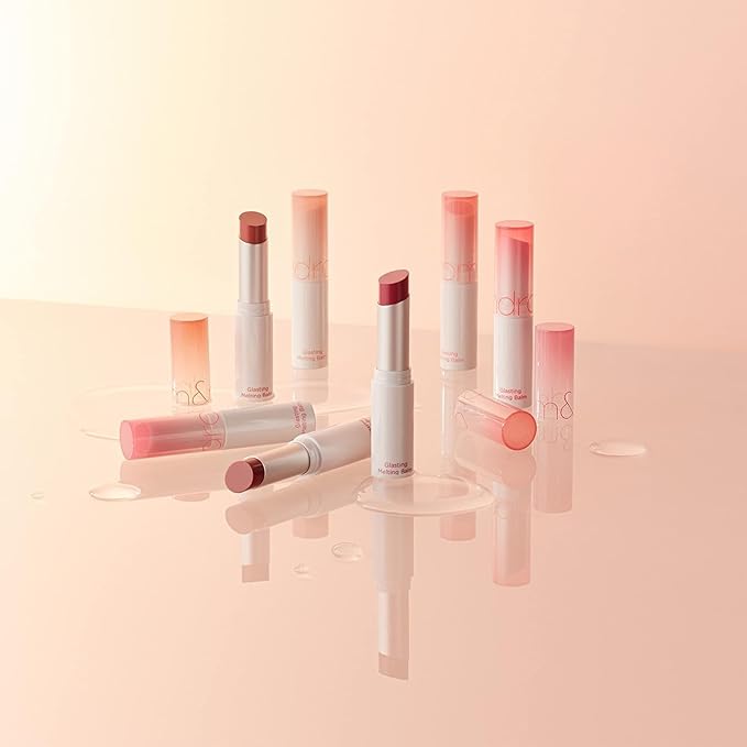 rom&nd GLASTING MELTING BALM 07 Mauve Whip | Hydrating Lip Gloss Stick for Juicy, Crystal-Clear Shine | Non-Sticky, Buildable Sheer Tinted Lip Balm