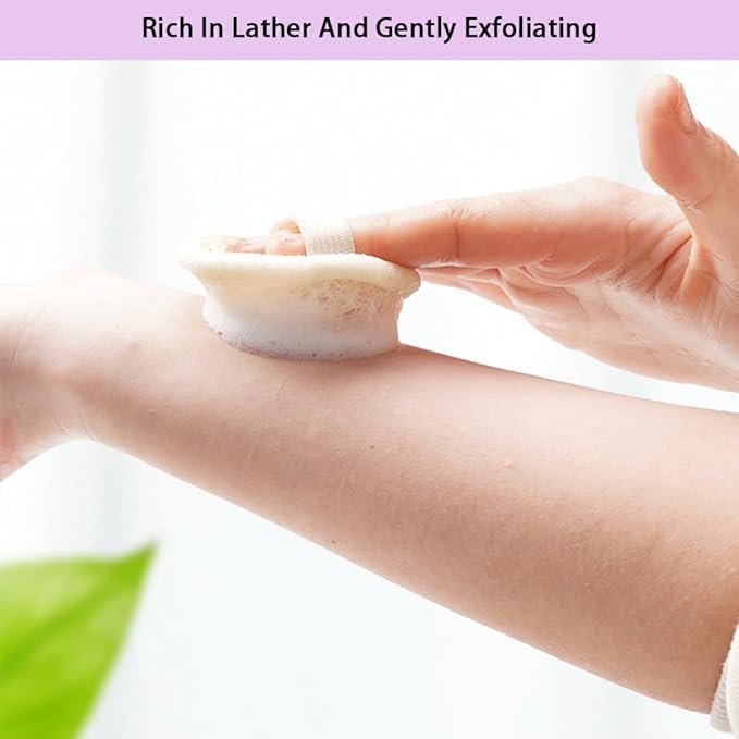 Natural Loofah Exfoliating Face Scrubber,Shower loofah Facial Scrubber exfoliating Pads for Women and Men,Made with Biodegradable Shower loofa Sponge,for Face That Gets You Clean(6 PC)