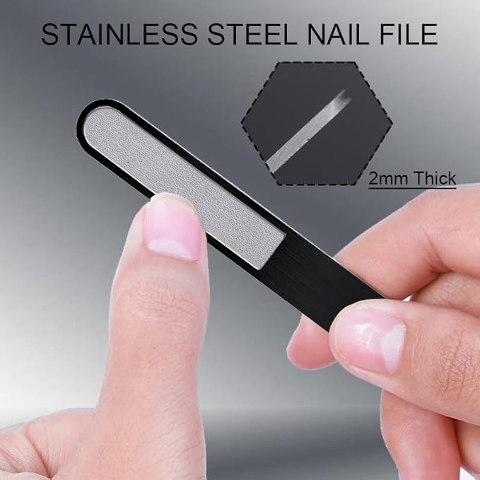 Nail Clippers for Seniors, Wide Jaw Fingernail Clippers and Angled Head Toenail Clippers for Thick Nail, Professional German Nail Clippers for Men, Women & Pregnant (Black 1)