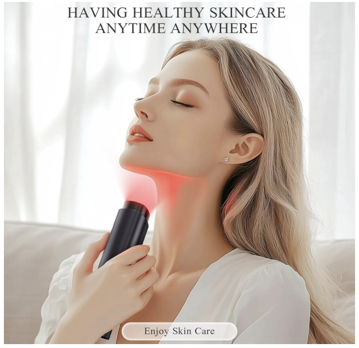 BNU Facial Lift Device, 3-in-1 Light Therapy Beauty Massager for Wrinkle, Lifting, Firming, Puffiness Reduction and Promote Absorption, 4 Level Skin Tightening Machine for Face, Neck and Eye