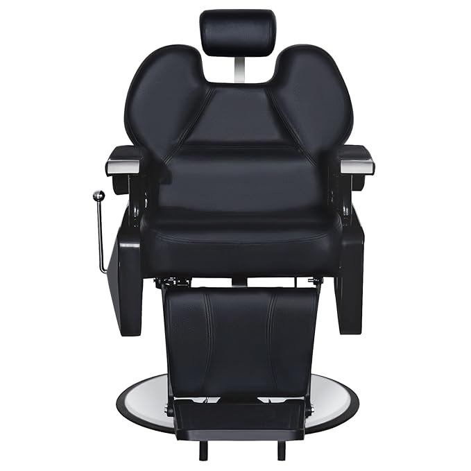 BarberPub Heavy Duty Reclining Barber Chair, All Purpose Hydraulic Salon Chairs for Hair Stylist, Barbershop Salon Tattoo 2688 (Black)