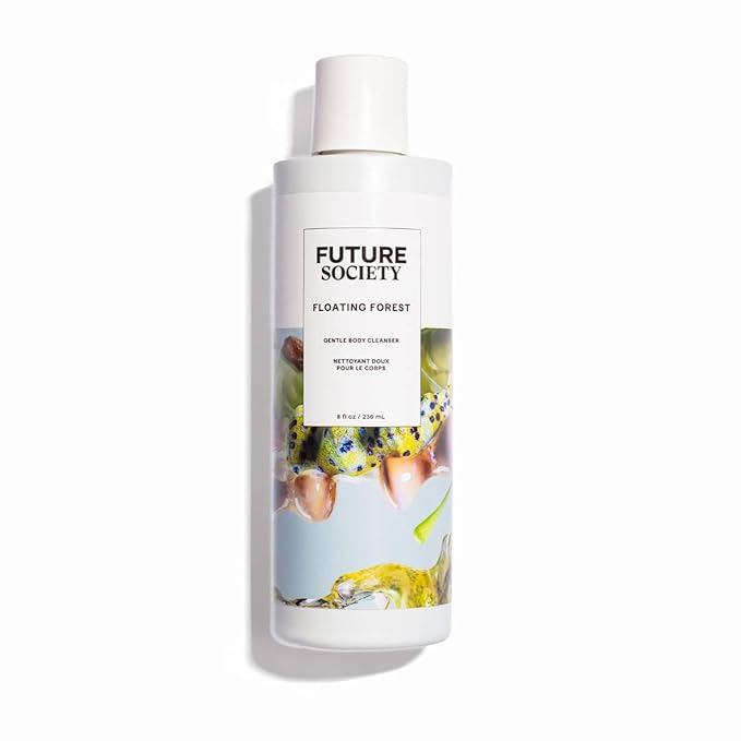 Future Society Floating Forest Body Wash - Luxury Aquatic Floral Scented Body Cleanser with Notes of Bergamot, Freesia & Musk - Gentle Moisturizing Cleanser - Scented Shower Gel - 8oz