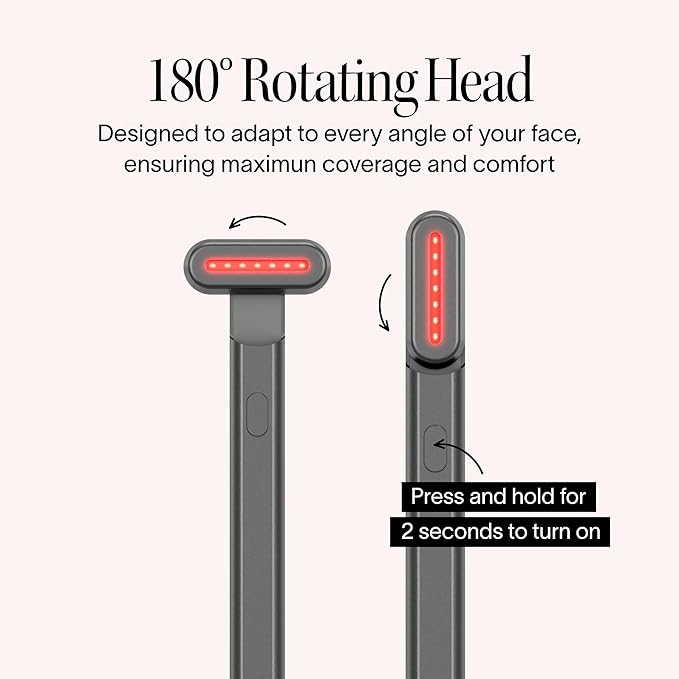 Solawave 4-in-1 Radiant Renewal Facial Wand | Red Light Therapy for Face and Neck | Galvanic Skincare Wand & Facial Massager | Anti-Aging Wrinkle Reduction | Solawave Original | Matte Black