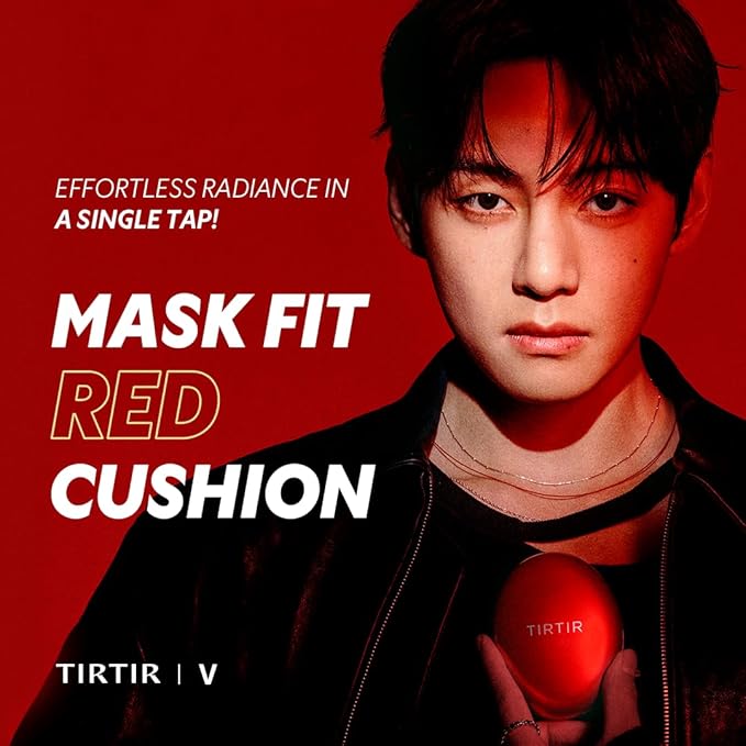 TIRTIR Mask Fit Red Cushion Foundation | Full coverage, Weightless, Skin fit, Satin Glow Finish, Korean Makeup BB Foundation, beauty, Tattoo cover up, Buildable (#21W Natural Ivory, 0.63 Fl Oz)