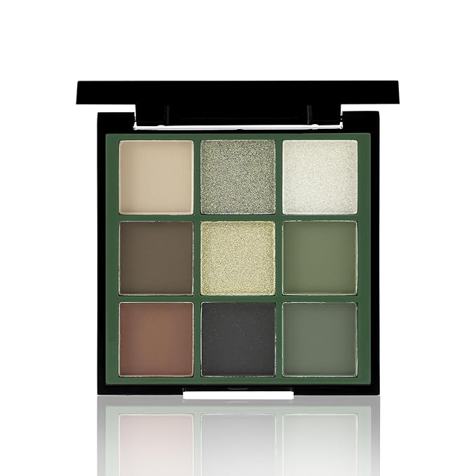 Boobeen Nude Eyeshadow Palette - Matte and Shimmer Makeup, Highly Pigmented Creamy Eye Shadow Powder, Create a Neutral Eye Look, Long Wearing，Easy to Build Dramatic Glamour Looks (Green)