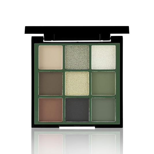 Boobeen Nude Eyeshadow Palette - Matte and Shimmer Makeup, Highly Pigmented Creamy Eye Shadow Powder, Create a Neutral Eye Look, Long Wearing，Easy to Build Dramatic Glamour Looks (Green)