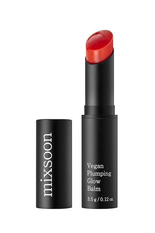 mixsoon Vegan Plumping Glow Balm - Vegan Lip Plumper Balm, Shea Butter and Plant-Based Oils, Nourishing Formula for Smooth, Dewy Lips 3.5g / 0.12 fl. oz. Korean Glass Skin Care