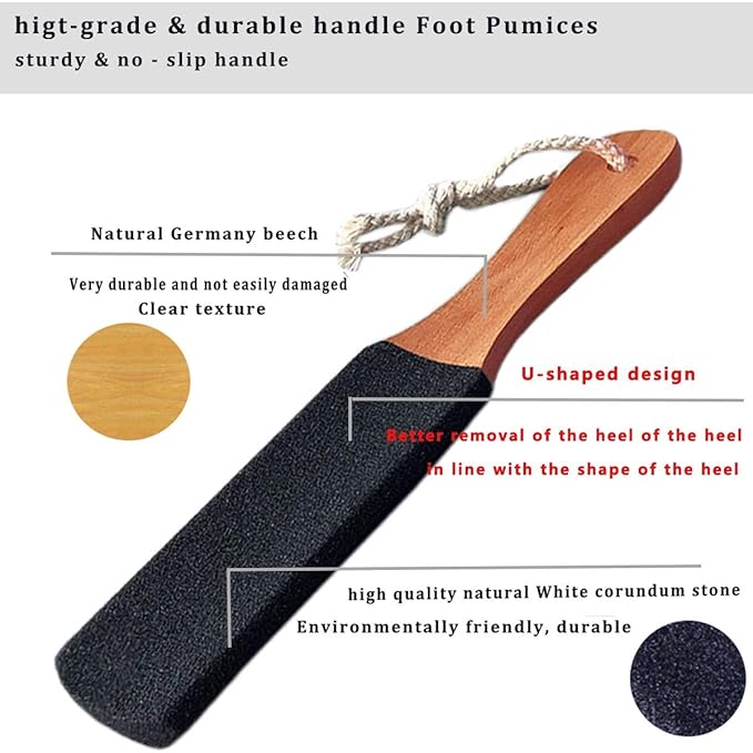 Foot Scrubber Pedicure Foot File Pumice Stone,Professional Pedicure Supplies Callus Remove Cracked Heels,Dead Skin,Corn,Scraper File Foot Care Foot Rasp Massage Brush Tools Kit for Men/Women