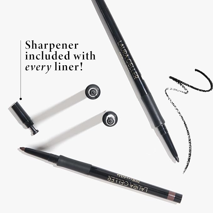 LAURA GELLER NEW YORK INKcredible Gel Eyeliner - Brown Sugar - Waterproof Smudge-proof Eyeliner Pencil - Built in Sharpener