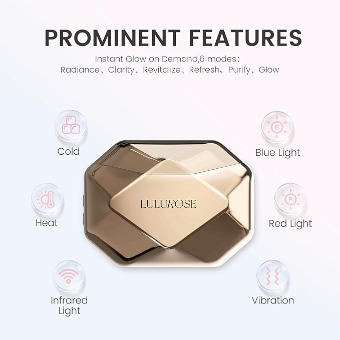 LULUROSE Facial Massager with Cold Heat Light Vibrating for Face,Facial Device with LED Display for Skin Care Wrinkles at Home Traveling,1500mAh