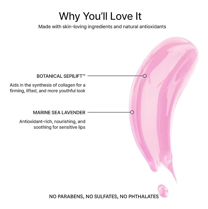 Jillian Dempsey Lip Gloss: Enhance, Hydrate & Smooth Lips with Firming & Plumping Benefits, Vegan, 12ml | Bubble Pink