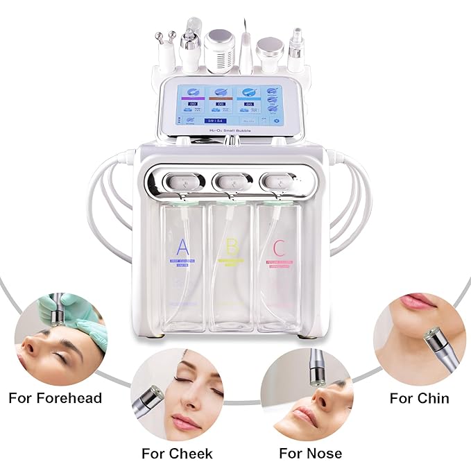 Hydrogen Oxygen Facial Machine 7 In One Diamond Microdermabrasion Machine, Facial Hydrodermabrasion Device For Home Beauty Salon