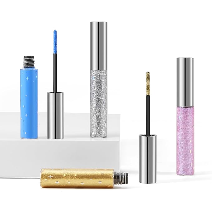 Colored Fiber Mascara, Waterproof Long Lasting Eyelash Mascara, Glitter Eyeshadow And Brow, Volume And Length, Sparkle Eye Makeup
