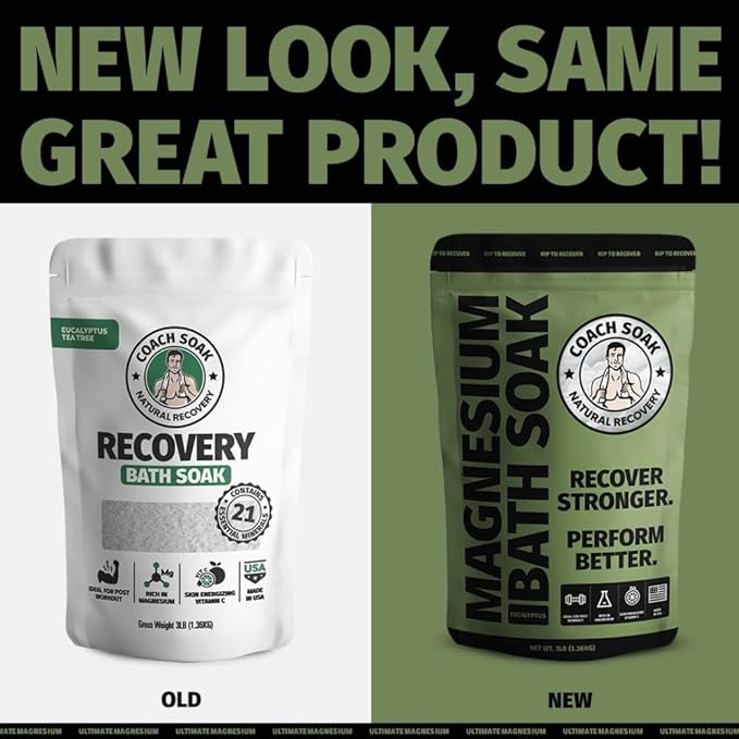 Magnesium Bath Soak I Coach Soak Post-Workout Muscle Recovery