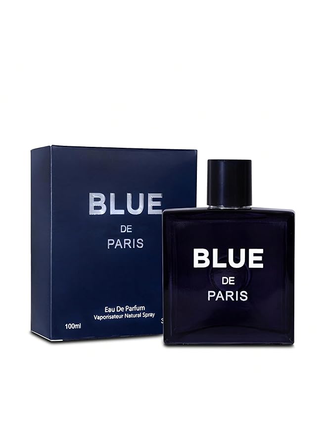 2PCS Valentine Milano/Blue De Paris Eau De Toilette for Men-Fresh,Romantic Scent Perfume for Men 3.4 Fl Oz Each Mens Cologne For All Skin Daily Used