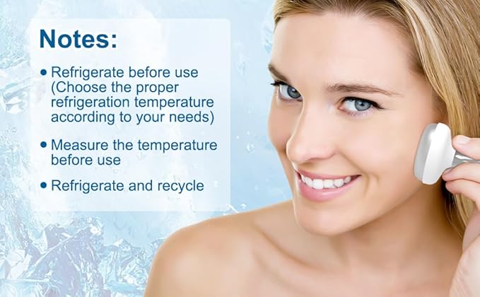 2 Pack Ice Roller for Face and Eyes, Facial Roller Device for Women, Ice Wand for Different Skin, Ice Metal Tool Used After Eye Lift