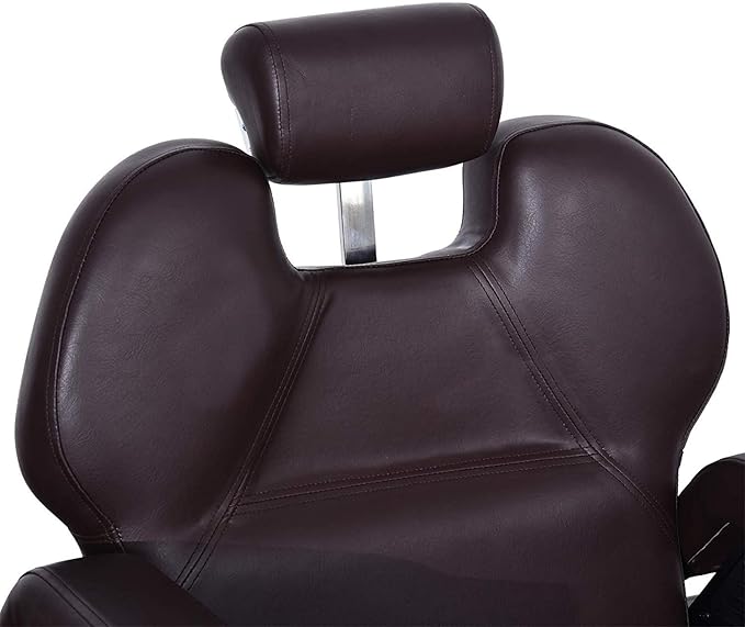 BarberPub Heavy Duty Reclining Barber Chair, All Purpose Hydraulic Salon Chairs for Hair Stylist, Barbershop Salon Tattoo 2688 (Brown)