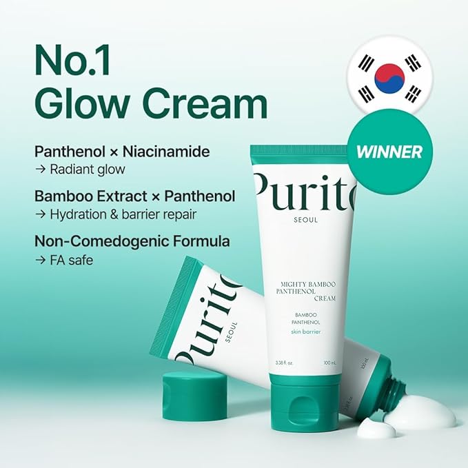 PURITO Panthenol 10% Post-Acne Cream | Moisturizer for Blemish Marks, Barrier Repair | Silicone-Free, Non-Comedogenic, Fragrance-Free, Vegan & Cruelty-free | Korean Skincare, 100mL 3.38 fl.oz
