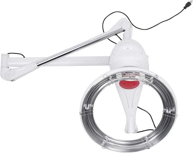 Hair Treatment Machine, 950W Wall Mount Orbiting Rotating Hair Processor for Salon Spa Family, Time Adjustable, White(Style 8)