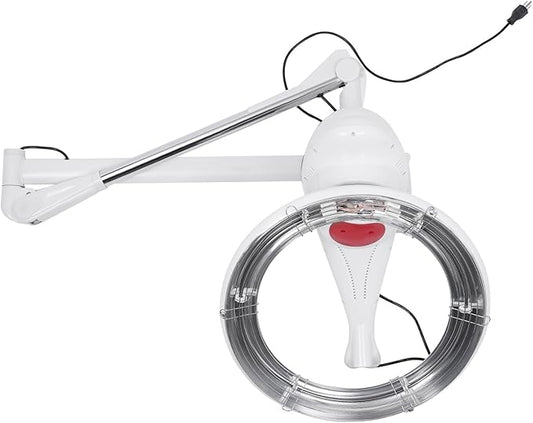 Hair Treatment Machine, 950W Wall Mount Orbiting Rotating Hair Processor for Salon Spa Family, Time Adjustable, White(Style 8)