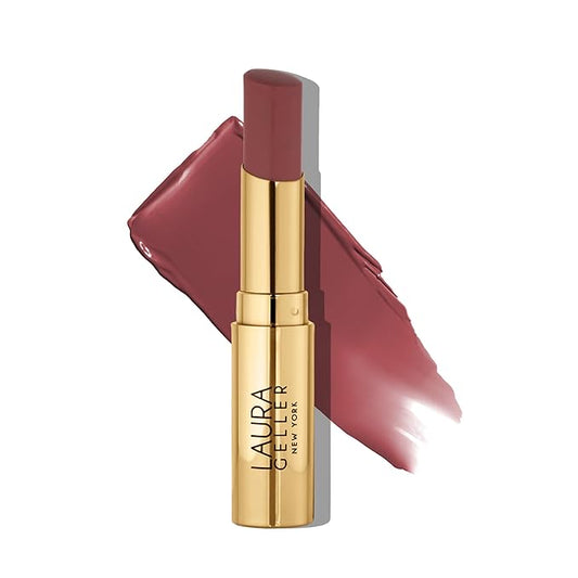 LAURA GELLER NEW YORK Jelly Balm Moisturizing Tinted Lip Color - Plum Happy - Hydrating Vitamin E - Semi-Shine Finish