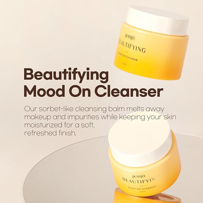 Petitfee Beautifying Mood On Cleanser 3.38 fl. oz. (100ml) - Cleansing Balm, Makeup Removal, Pore Cleansing, Dissolves Sunscreen, Moisturizing Finish with Citrus Aroma Oil, Korean Skincare