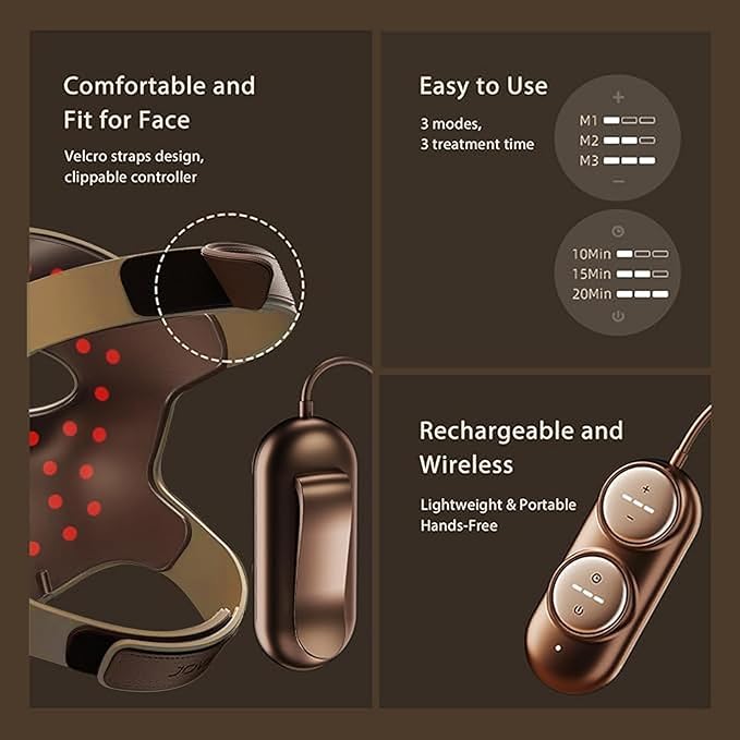 JOVS 4D Laser Light Therapy Mask (Gold)