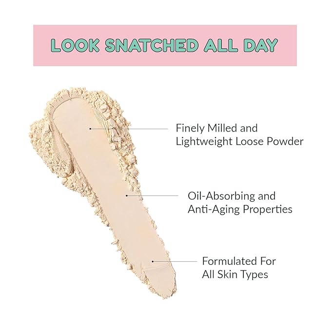 KimChiChic Beauty Mini Me Puff Puff Pass Set and Bake Setting Powder for Makeup, Soft Natural Face Makeup for Uneven Skin Tone, 0.17oz, 02 Banana