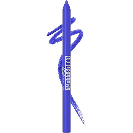 Maybelline Tattoo Studio Sharpenable Gel Pencil Waterproof Eyeliner, Long-Lasting Eyeliner With Smooth Gel Pigments For Up To 36HR Wear, Galactic Cobalt, 1 Count