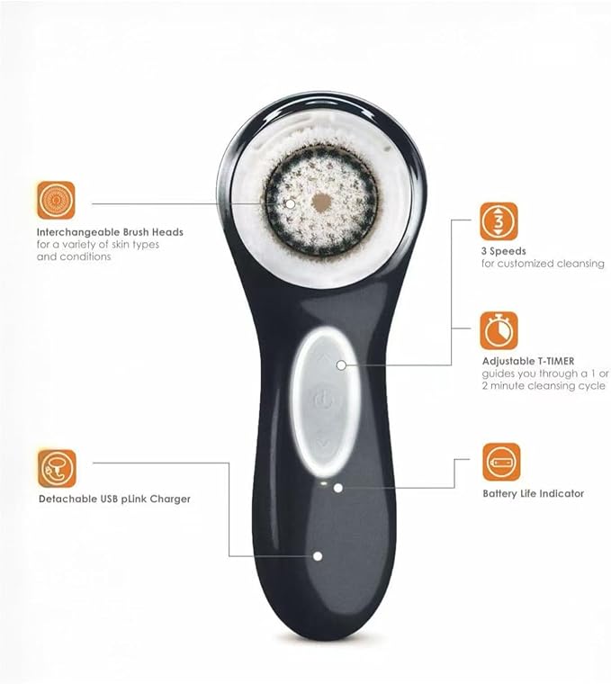 Clarisonic ARIA Sonic Facial Cleansing System, Electric Face Brush (Black)