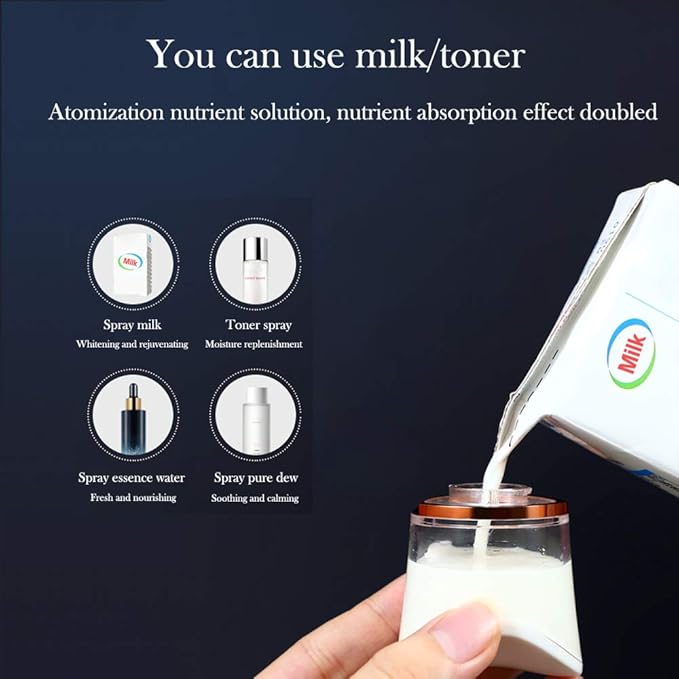 Handy Nano Facial Mister with Skin Analyzer Moisture Tester, Portable Nano Mist Sprayer Atomization Eyelash Extensions Steamer Mister,Mini Cool with Large Capacity,Face Moisturizing