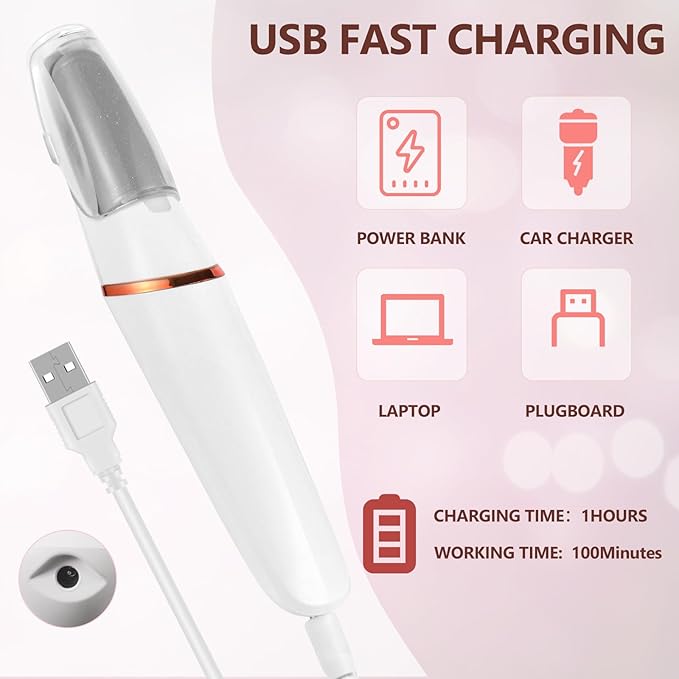 Electric Callus Removers for Feet, Haootadiy Electric Foot Callus Remover Pedicure Kits Rechargeable with12 in 1, Removes Dry Skin for Smoother Feet, Foot Care for Dead Skin Ideal Gift (White)