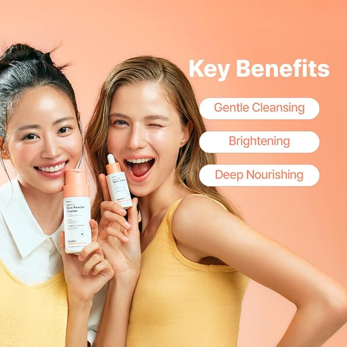 Hanskin Vitamin C Glow Duo – Powder Facial Cleanser & Sheet Mask Set | Gentle Exfoliation, Hydration & Radiant-Looking Skin | Korean Skincare Routine for Dull, Dry & Sensitive Skin, K-Beauty