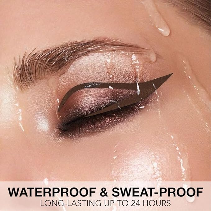 Brown Matte Gel Eyeliner Pencil, Multi-Use Waterline Eyeliner with Sharpener, Sharpenable Eye Liner Waterproof Smudge Proof, High Pigmented Eye Makeup Liners, Vegan & Cruelty-Free 02