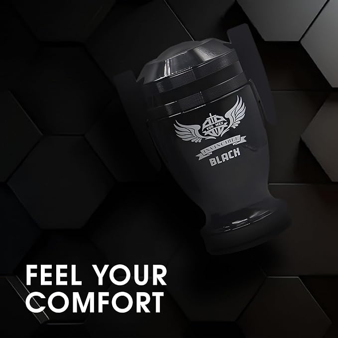 2PCS Valentine Milano/Invincible Black Eau De Toilette for Men-Fresh,Romantic Scent Perfume for Men 3.4 Fl Oz Each Mens Cologne For All Skin Daily Used