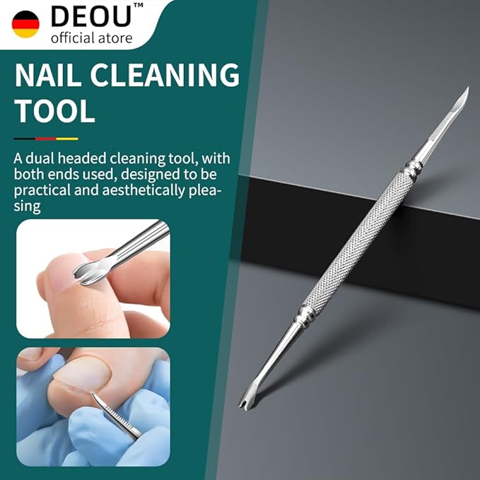 DEOU Podiatrist Toenail Clippers Ingrown Toenail Tools for Thick Nails and Inlaid Nails,Manicure and Pedicure Clippers,Heavy Duty Nail Clippers, Pedicure Tools (Orange+Nail Remover)